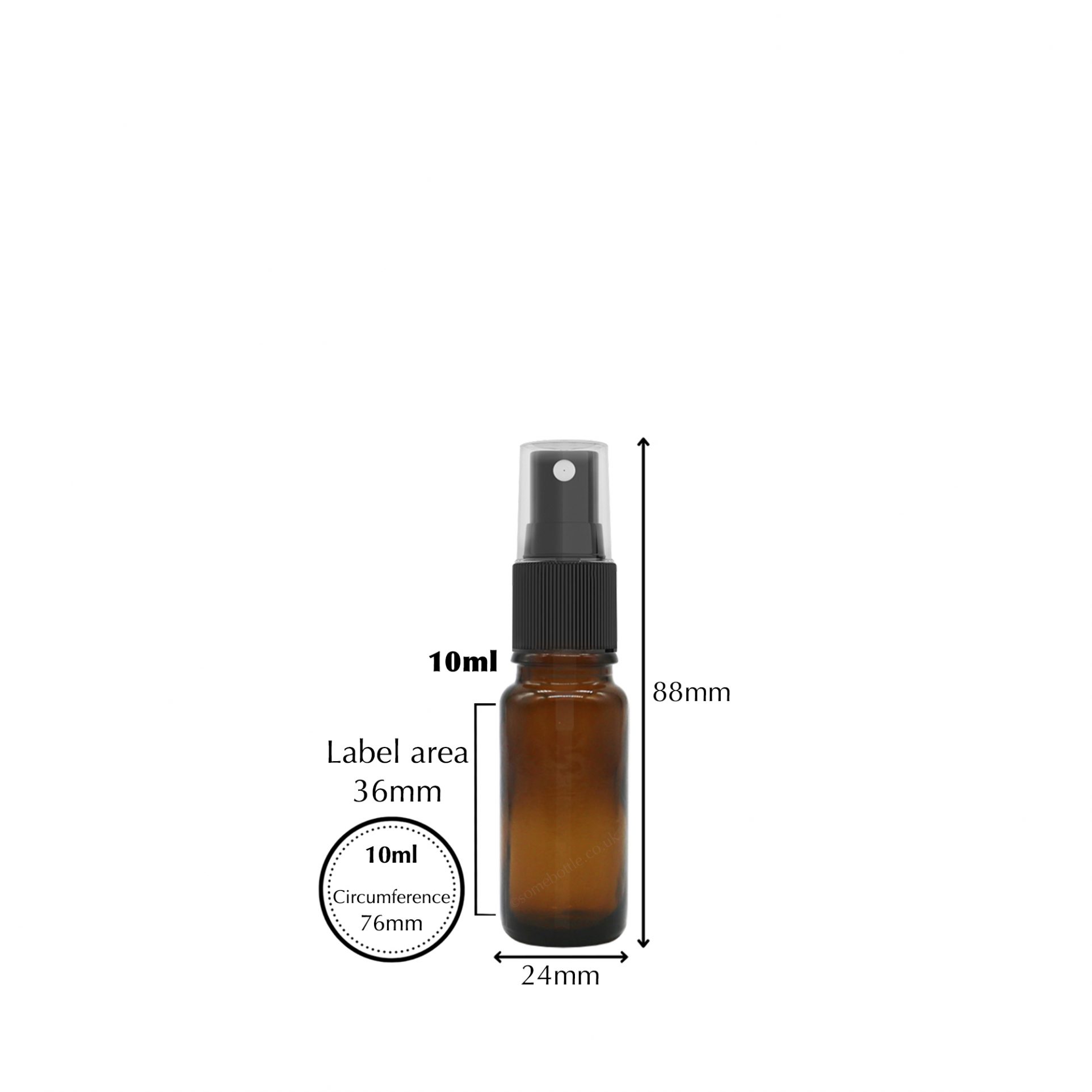 Kuishi Amber Glass Atomiser Spray Bottle [300ml], flacone spray di profumo in vetro ideale per profumi, spray per il sonno e per l'ambiente (BPA-Free
