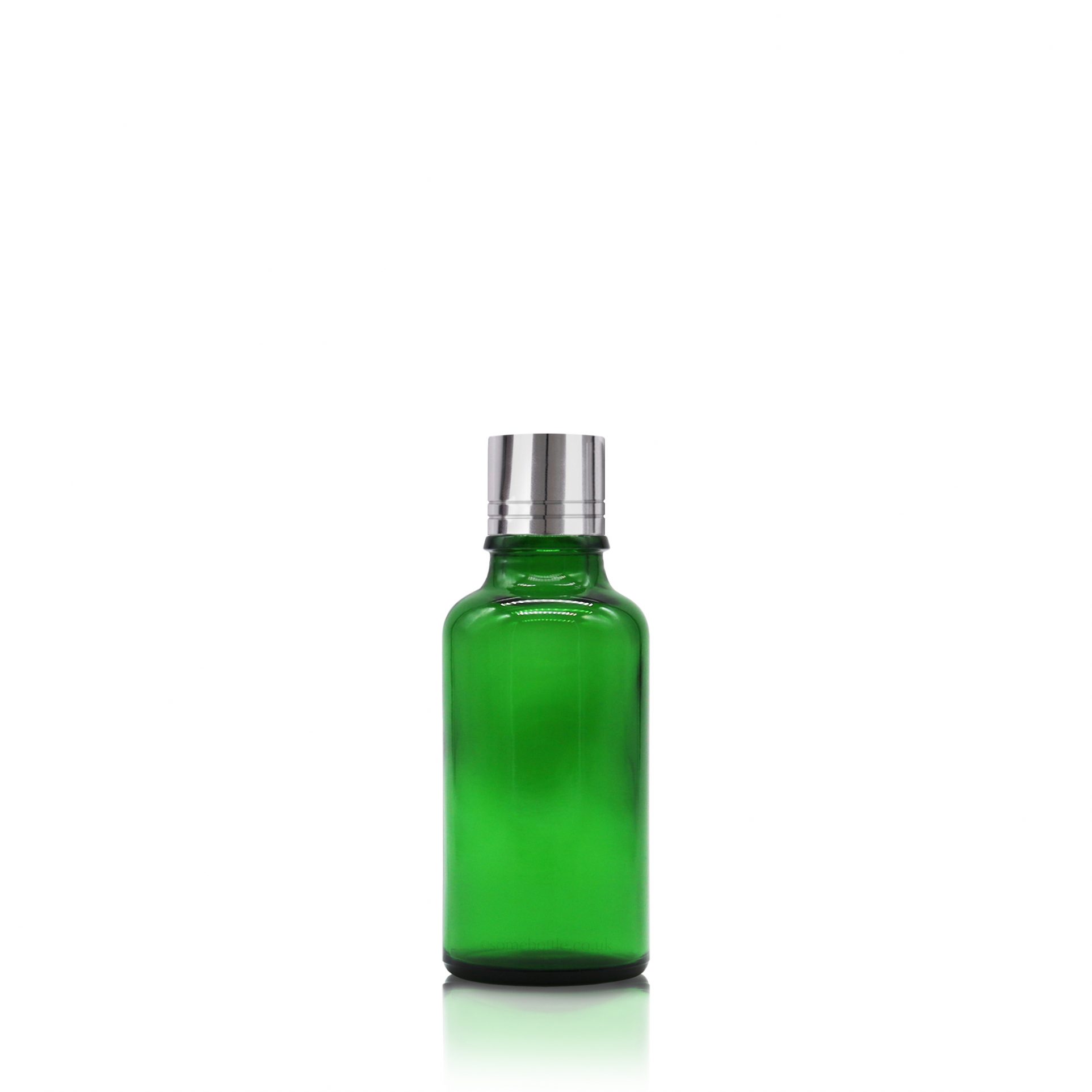 30ml Green Glass Dropper Silver Aluminium Cap, primary packaging solutions for liquid skincare