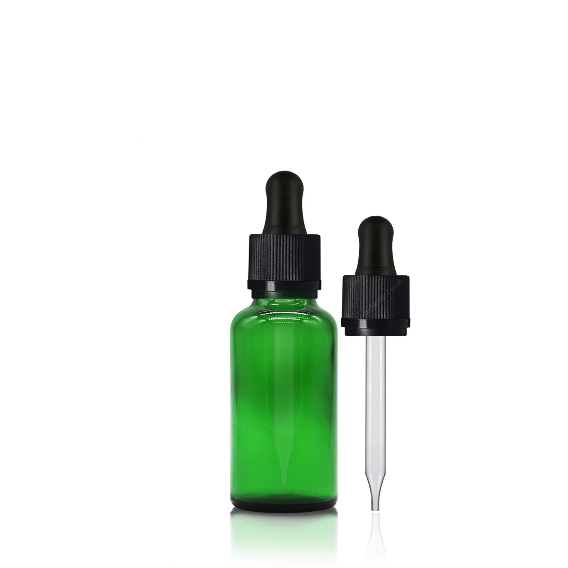 30ml Green Glass Dropper Bottle, primary packaging for oils and serums
