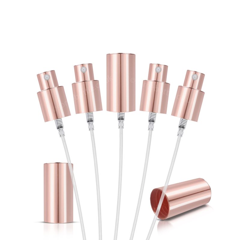 Rose Gold Aluminium Fine Mist Spray Atomiser Pump 18mm Neck
