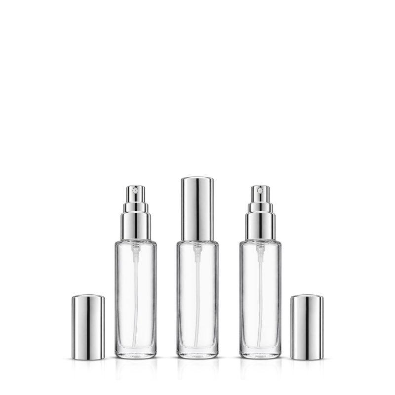 5ml Glass Empty Glass Perfume Bottle Silver Spray Mist Atomiser