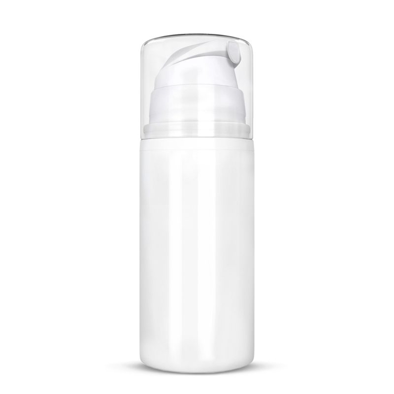 150ml Airless Bottle with Clear Over Cap