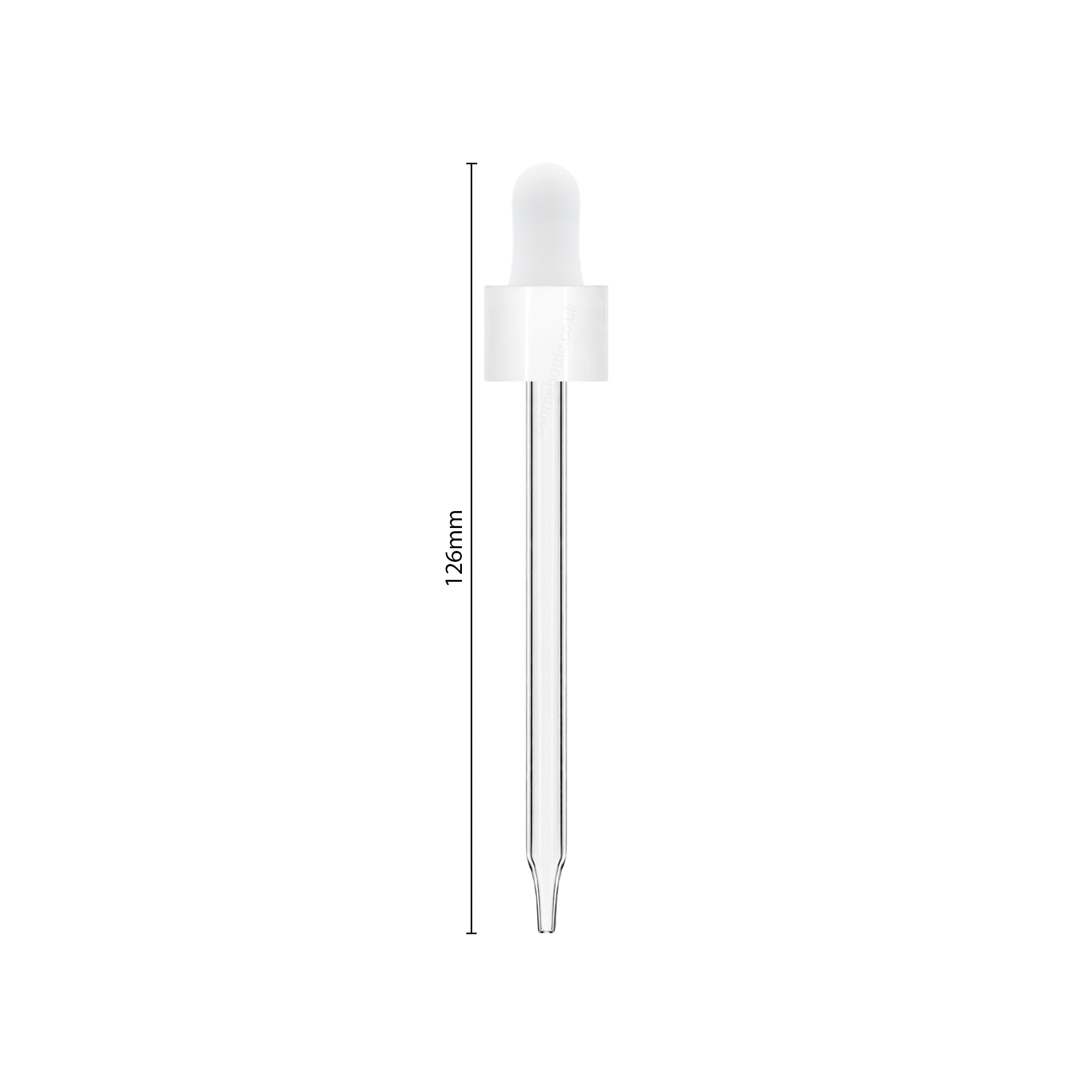Smooth Collar White Glass Dropper Pipette For 100ml Bottle DIN18 Wholesale