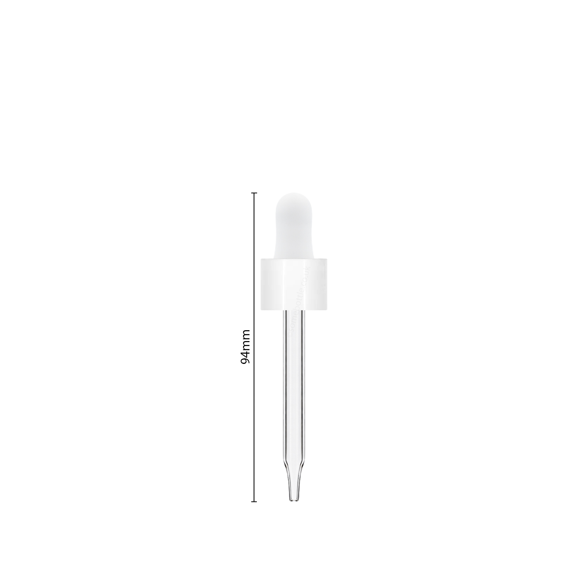 Smooth Collar White Glass Dropper Pipette For 30ml Bottle DIN18 Wholesale